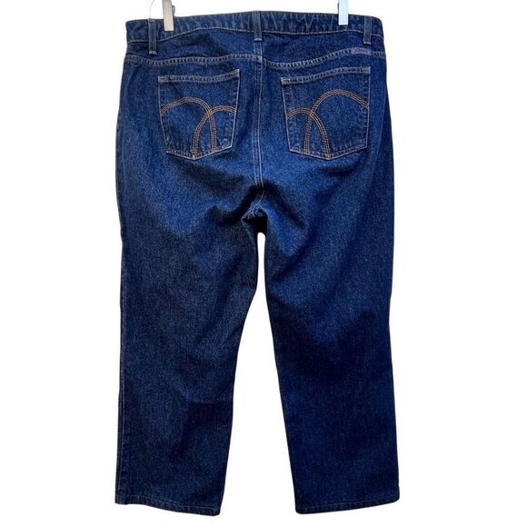 NWOT Liz Claiborne Jeans Women's Size 16L Blue Classic Fit Straight Leg Zip Fly - Picture 6 of 16